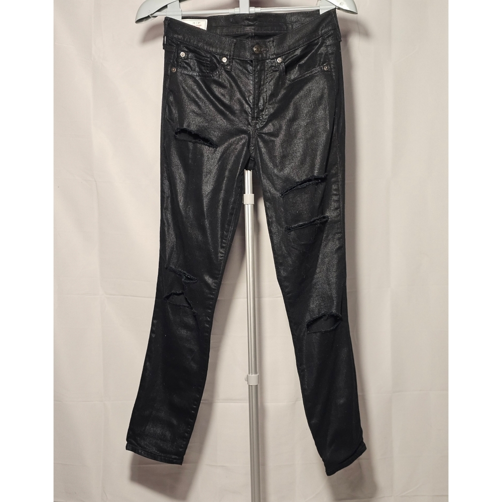Gap Destructed Wax Denim Skinny Jean